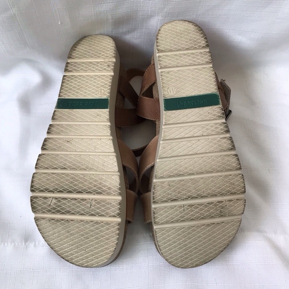 Josef Seibel Womens Size 41 Belluno Leather Sandals Ankle Strap Shoes Tan - Picture 8 of 11